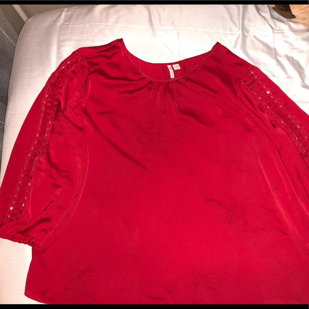 Red long sleeve top